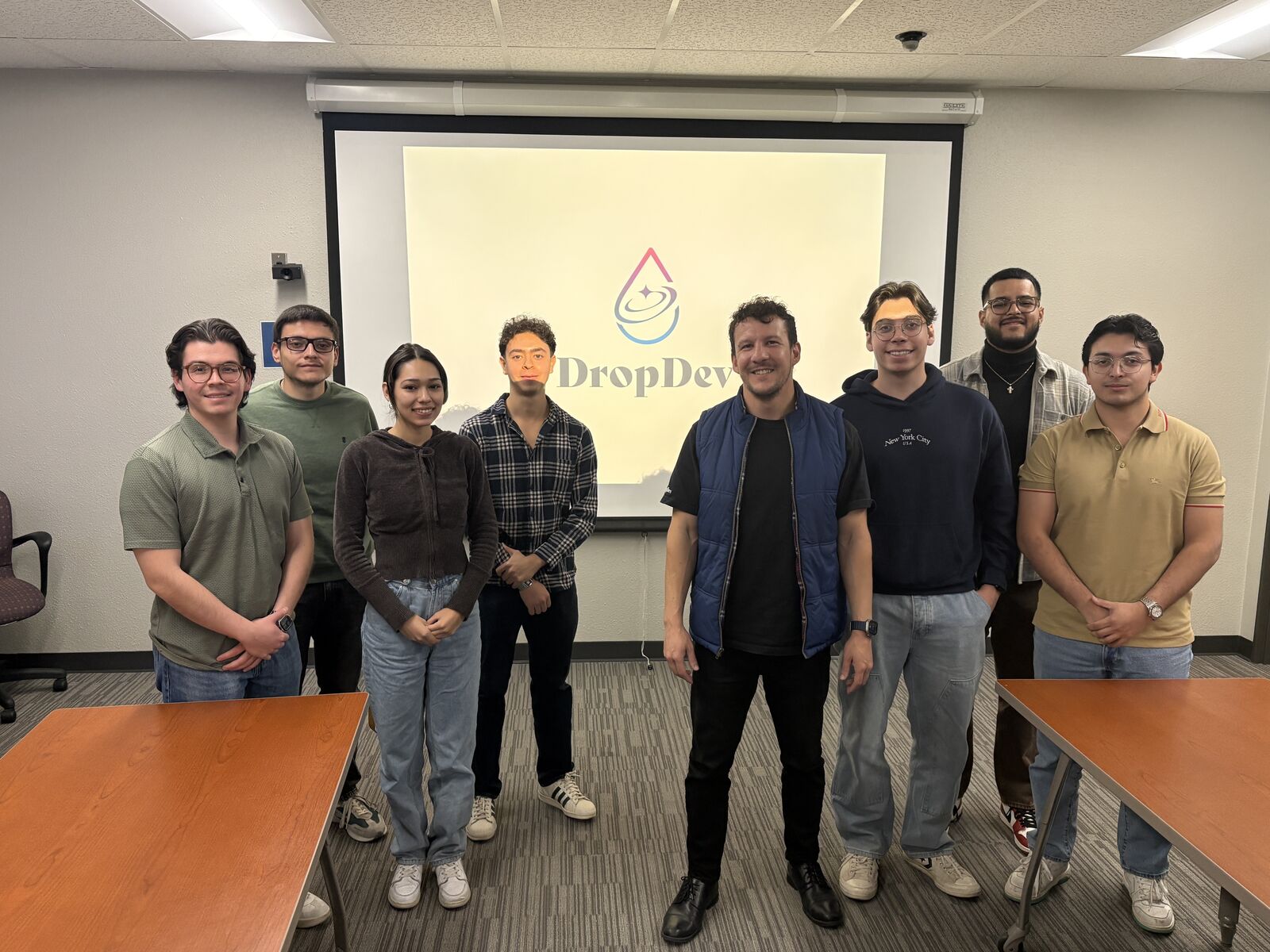 Group photo of the DropDev team